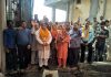 MLA Jammu West, Sat Sharma kick starting construction of Nallah in Ward 33 on Wednesday.