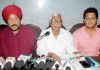 Representatives of victims of demolition drive of JDA addressing a press conference at Jammu.