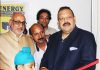 NC Provincial President Devender Singh Rana inaugurating an establishment on Saturday.