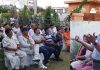Former Minister, Bali Bhagat addressing a meeting at Paloura on Tuesday.