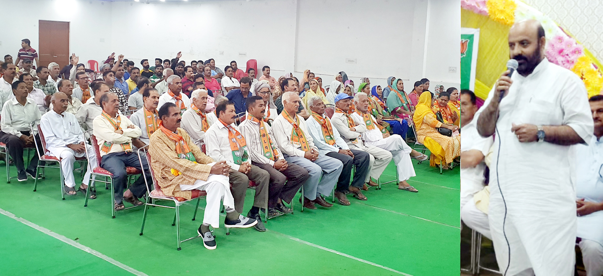 Former Minister & MLA Raipur Damana, Bali Bhagat addressing election meeting on Thursday. Former Minister & MLA Raipur Damana, Bali Bhagat addressing election meeting on Thursday.