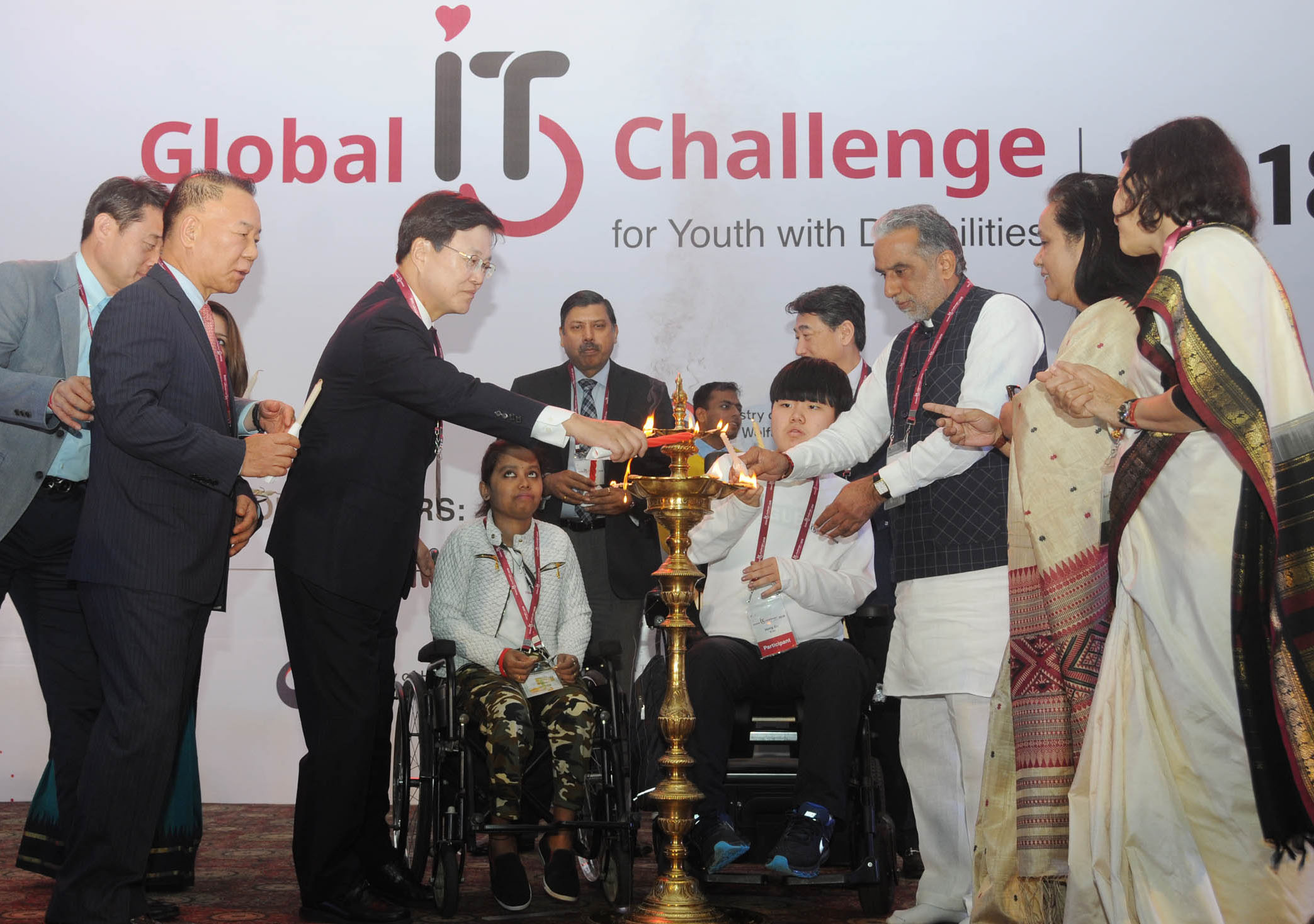 Minister of State for Social Justice & Empowerment, Krishan Pal lighting the lamp to inaugurate the event “Global IT Challenge for Youth with Disabilities, 2018”, organised by the DEPwD, Ministry of Social Justice & Empowerment, in New Delhi on Friday. Minister of State for Social Justice & Empowerment, Krishan Pal lighting the lamp to inaugurate the event “Global IT Challenge for Youth with Disabilities, 2018”, organised by the DEPwD, Ministry of Social Justice & Empowerment, in New Delhi on Friday.