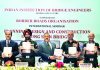 Union Minister Dr Jitendra Singh, flanked by Vice Chief of Staff Lt. Gen. Devraj Anbu, DG BRO Lt. Gen. Harpal Singh, E-in-C Lt. Gen. S.K. Srivastava and other dignitaries, releasing the BRO Book, at the inaugural session of 2-day International Seminar on Bridges & Tunnels, at New Delhi on Thursday.