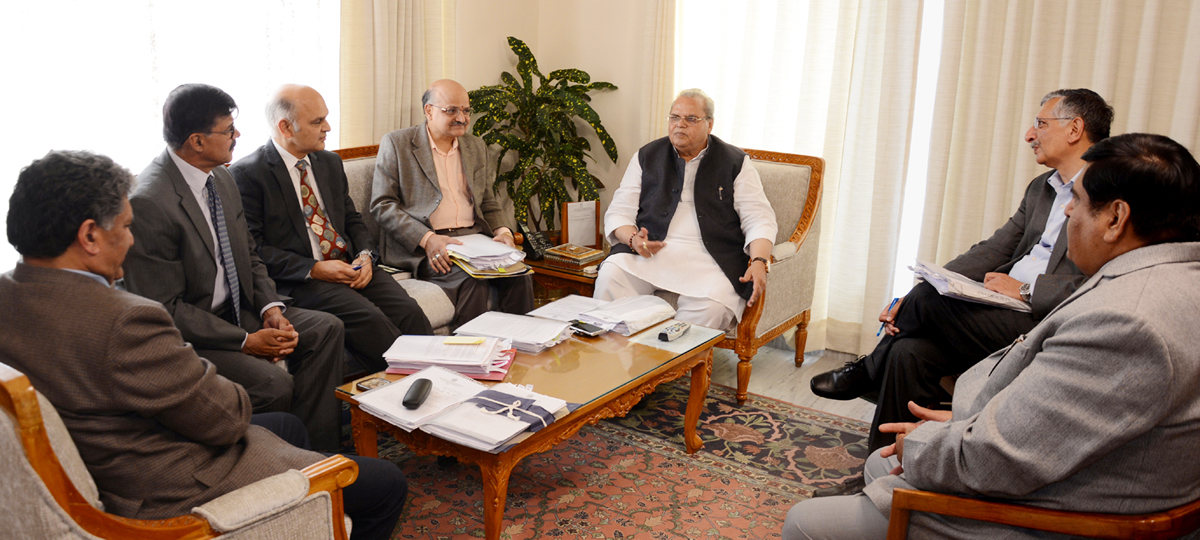 Governor Satya Pal Malik presiding over the SAC meeting in Jammu on Thursday. Governor Satya Pal Malik presiding over the SAC meeting in Jammu on Thursday.