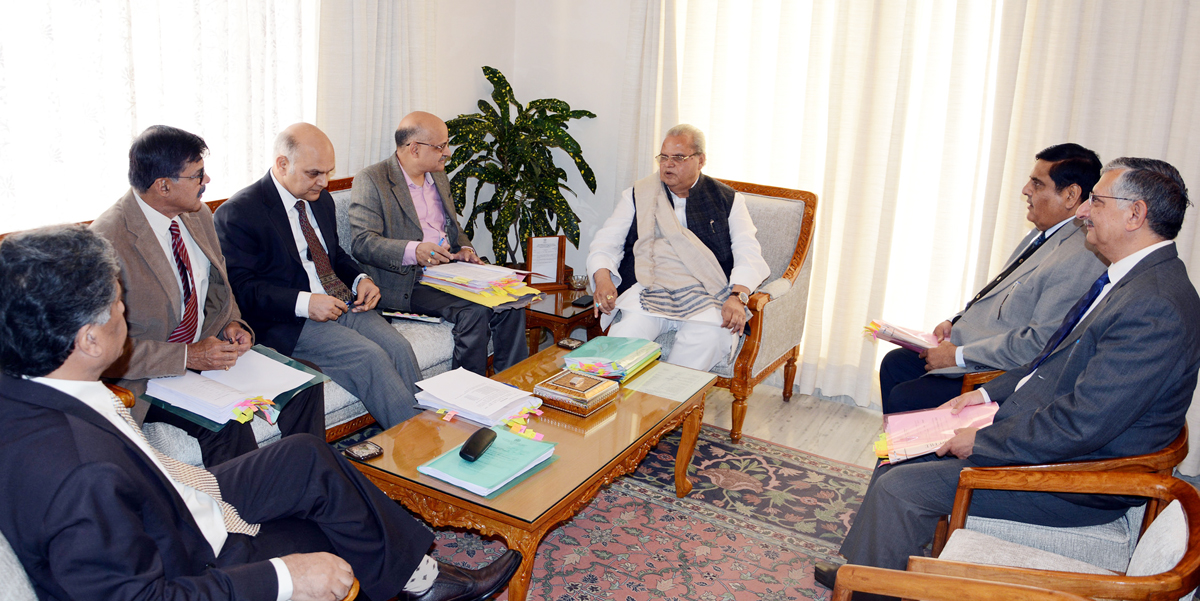 The SAC chaired by Governor Satya Pal Malik meeting in Jammu on Wednesday. The SAC chaired by Governor Satya Pal Malik meeting in Jammu on Wednesday.