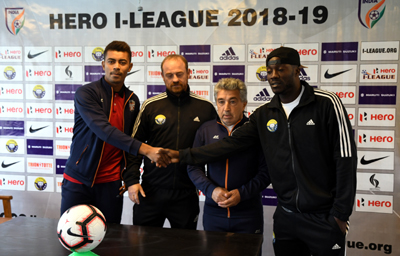 David Robertson, Coach of Real Kashmir Football Club during a press conference at Srinagar on Monday. — Excelsior/Shakeel David Robertson, Coach of Real Kashmir Football Club during a press conference at Srinagar on Monday. — Excelsior/Shakeel