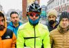 Dignitaries flagging off cyclist Mahendra Mahajan for K2K expedition.