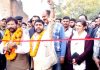 Ch Lal Singh inaugurating the office of Dogra Swabhimaan Sangathan at Bantalab near Jammu on Friday.