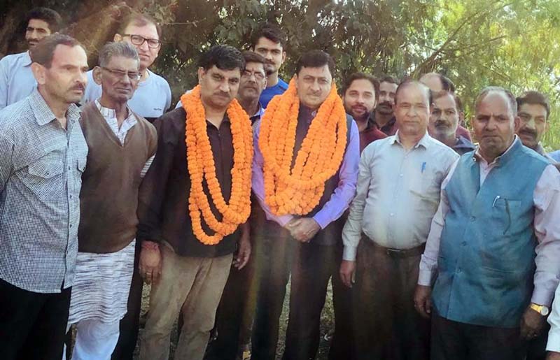 MLC, Vibodh Gupta during his tour to Chinor on Monday. -Excelsior/Bhat MLC, Vibodh Gupta during his tour to Chinor on Monday. -Excelsior/Bhat