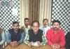 President National Mazdoor Conference, Subash Shastri addressing a press conference at Jammu on Thursday.
