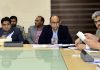 Chief Secretary BVR Subrahmanyam chairing a meeting on Thursday.