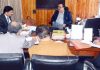 Principal Secretary Finance Department Navin K Choudhary chairing a meeting on Wednesday.