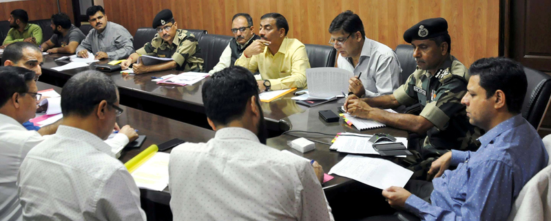 Divisional Commissioner Jammu Sanjeev Verma chairing a meeting on Thursday. Divisional Commissioner Jammu Sanjeev Verma chairing a meeting on Thursday.
