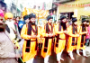 Nagar Kirtan being taken out in Udhampur on Sunday.