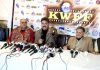 Kashmir World Film Festival organizers during a press conference on Tuesday. —Excelsior/Shakeel