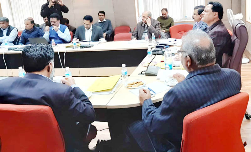 Commissioner Secretary PDD Hirdesh Kumar chairing a meeting on Monday. Commissioner Secretary PDD Hirdesh Kumar chairing a meeting on Monday.