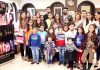 Kids and models posing after rehearsals and auditions of Jammu Fashion Week at Amar Singh Club, Jammu.
