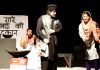A scene from play ‘Shah-Shahni’ staged by Bhartiya Kala Sangam at Drama Festival in Jammu on Sunday.