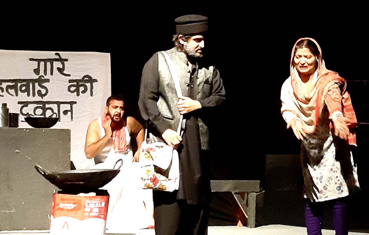 A scene from play ‘Shah-Shahni’ staged by Bhartiya Kala Sangam at Drama Festival in Jammu on Sunday. A scene from play ‘Shah-Shahni’ staged by Bhartiya Kala Sangam at Drama Festival in Jammu on Sunday.