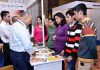 Visitors enquiring about various tour packages from representatives of tourism industry during ITM Jammu on Saturday.