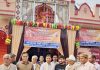 Devotees and special guests at Vaishno Devi Mandir during Mata Ka Jagran at Barnoti, Kathua on Wednesday.