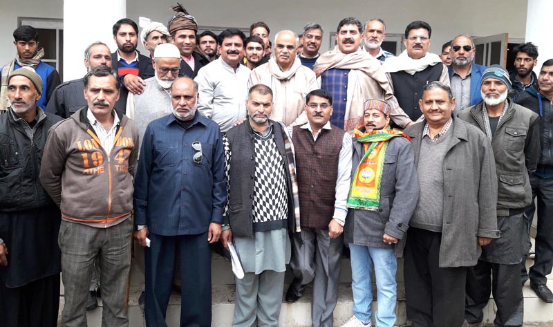 BJP leaders during a meeting in Rajouri-Poonch area. BJP leaders during a meeting in Rajouri-Poonch area.
