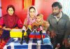 PG student Asma interacting with media persons at Bhadarwah on Sunday. —Excelsior/Tilak Raj