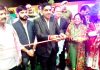 JMC Mayor, Chander Mohan Gupta inaugurating marriage hall at Vijaypur on Monday.