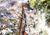Nallah and road that damaged in August flash flood near Bonn Bread Factory in Janipur area of Jammu.