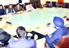 Principal Secretary Home R K Goyal chairing a meeting in Jammu on Tuesday.