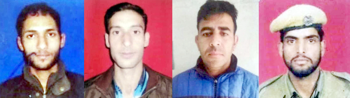 Police jawans killed in a militant attack in Shopian on Tuesday. Police jawans killed in a militant attack in Shopian on Tuesday.