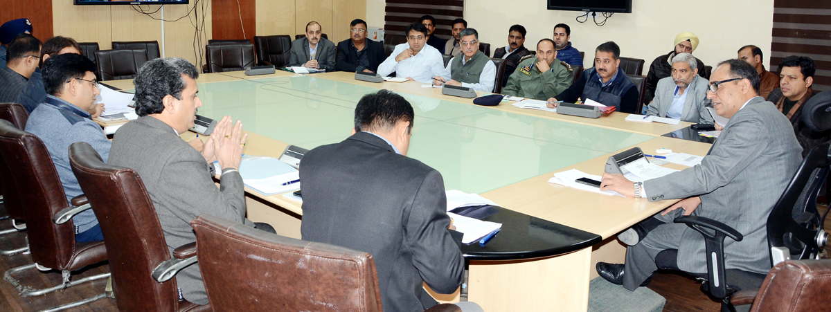 Principal Secretary Planning Rohit Kansal presiding over a meeting in Jammu on Friday. Principal Secretary Planning Rohit Kansal presiding over a meeting in Jammu on Friday.