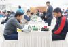 Chess players showing keen interest during Senior National Chess Championship at Jammu on Monday. —Excelsior/Rakesh