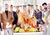 Director Agriculture, Jammu, H.K Razdan along with his staff during installation of the idol of Baba Jitto at Krishi Bhawan, Talab Tillo on Friday.
