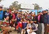 Winners of Golf Cup and dignitaries posing for group photograph at Jammu on Sunday.