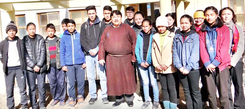 Under-18 Karate team of Leh district posing with Deputy Chairman, Gyal P Wangal at Council Secretariat. Under-18 Karate team of Leh district posing with Deputy Chairman, Gyal P Wangal at Council Secretariat.