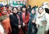 BJP Mahila Morcha leaders during a party programme at Anantnag on Wednesday.