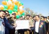 IGP Jammu, Dr SD Singh Jamwal and other dignitaries inaugurating Martyrs Memorial T20 Championship at Sports Stadium in Kathua.