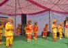Kids in colourful attires performing cultural activity at New Leadership Foundation School in Jammu.
