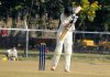Batsman in action during a Ranji Trophy match between J&K and Odisha at GGM Science College Hostel ground in Jammu. -Excelsior/Rakesh