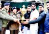 SSP Ramban alongwith dignitaries presenting trophy to captain of winner team.