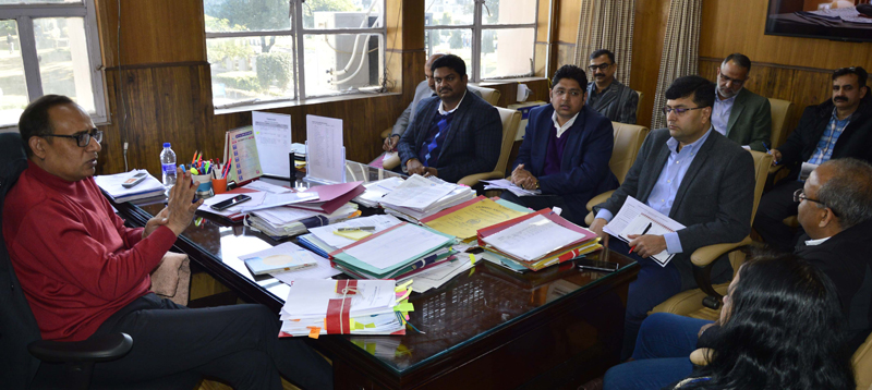 Principal Secretary, Planning, Rohit Kansal chairing a meeting in Jammu on Thursday. Principal Secretary, Planning, Rohit Kansal chairing a meeting in Jammu on Thursday.