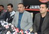 JCCI president, Rakesh Gupta addressing press conference in Jammu on Friday. -Excelsior/Rakesh