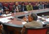 Advisor K K Sharma chairing a meeting on Wednesday.