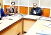 Principal Secretary, PD&M, Rohit Kansal chairing a meeting on Monday.