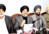 SGPB chairman T S Wazir addressing press conference in Jammu on Tuesday. -Excelsior/Rakesh