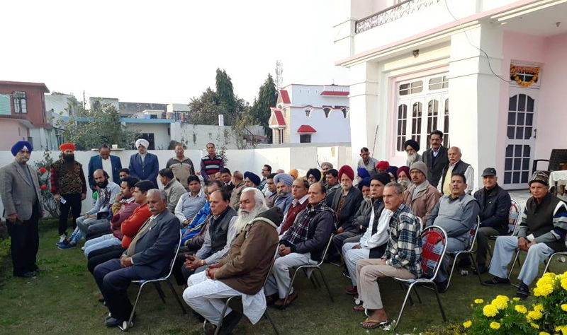 Members of JKSAC at a meeting at Gadigarh in Jammu on Wednesday. Members of JKSAC at a meeting at Gadigarh in Jammu on Wednesday.