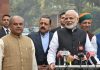 Prime Minister Narendra Modi addressing the media on his arrival at Parliament House, on the first day of the winter session at New Delhi on Tuesday.