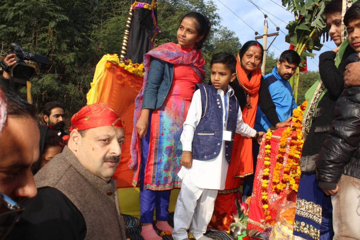 NC Provincial President Devender Singh Rana flagging off Maha Kali Yatra on Saturday. NC Provincial President Devender Singh Rana flagging off Maha Kali Yatra on Saturday.