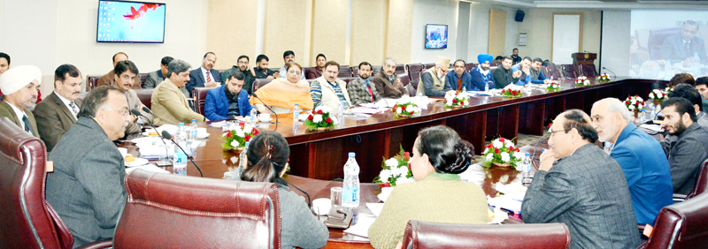 Union Secretary RDD Amarjeet Sinha chairing a meeting in Jammu on Wednesday. Union Secretary RDD Amarjeet Sinha chairing a meeting in Jammu on Wednesday.